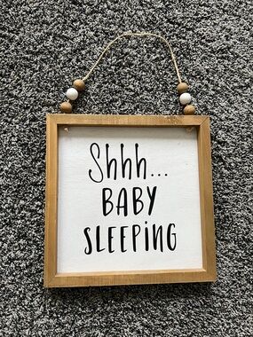 HOBBY LOBBY “Shhh… Baby Sleeping” Hanging Sign